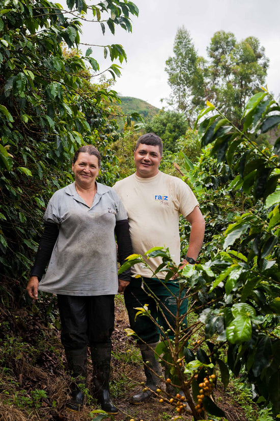 mother and son coffee farmers