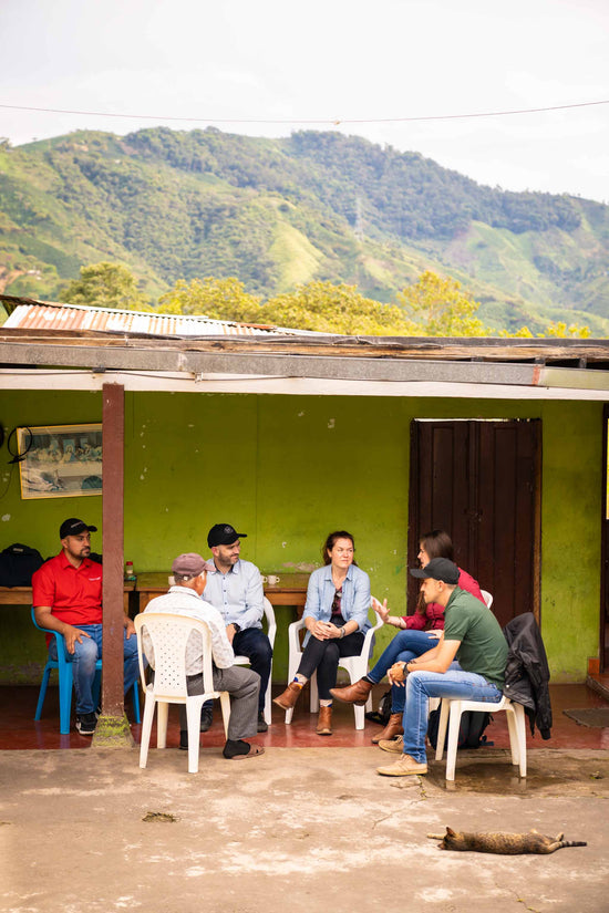 westrock employees visiting coffee plantation